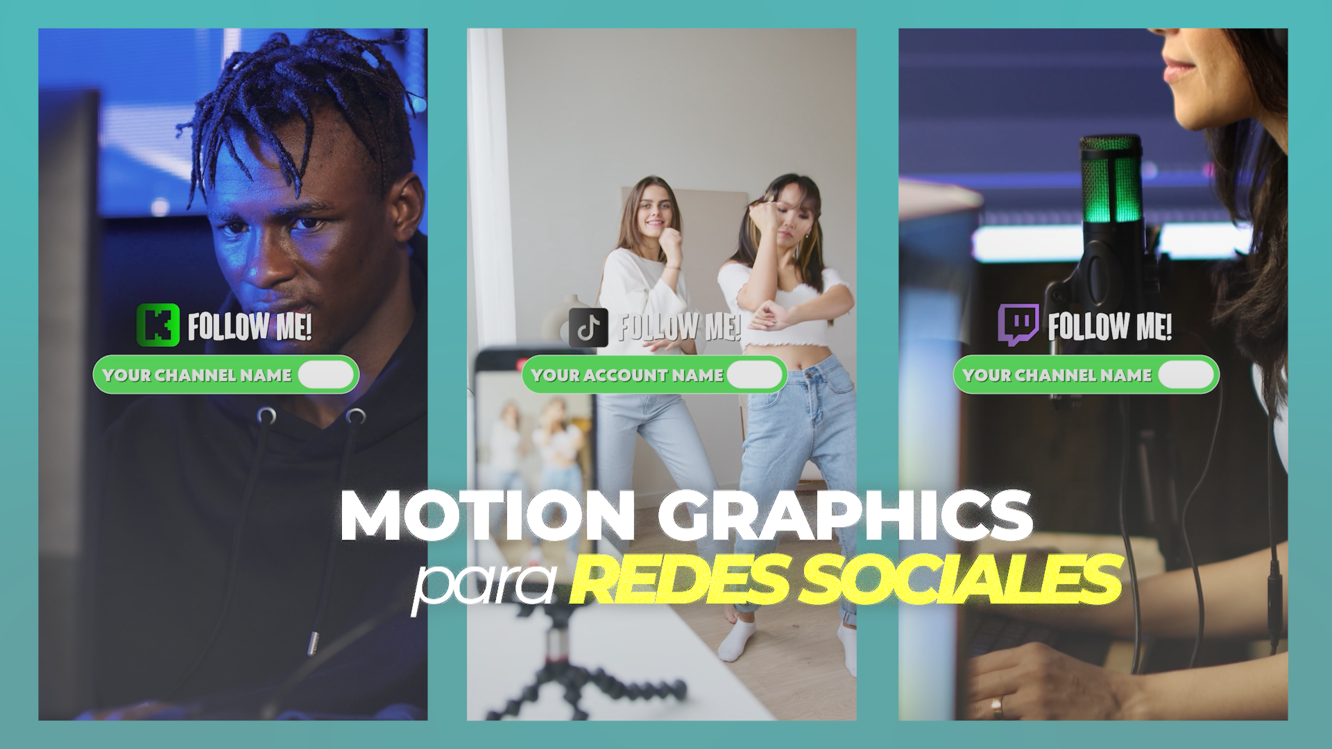 Vista previa: Motion Graphics Nombre de Creador RRSS